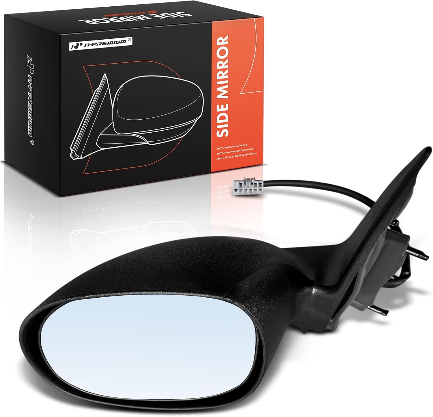 A-Premium Driver Side Power Door Mirror - Compatible with Chrysler PT Cruiser 2001 2002 2003 - Non-Heated Non-Folding Textured Black Outside Rear View Mirror
