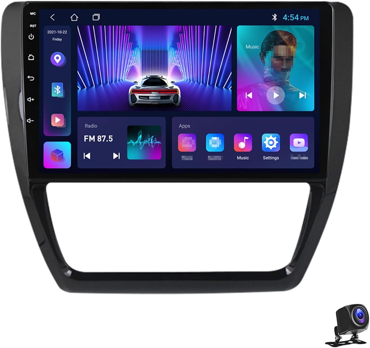 9 Inch Android 13 Car Stereo for VW Sagitar 2012~2016 Touch Screen Car Radio Bluetooth Wireless Carplay Android Auto Multimedia Navigation with RDS DSP FM Radio