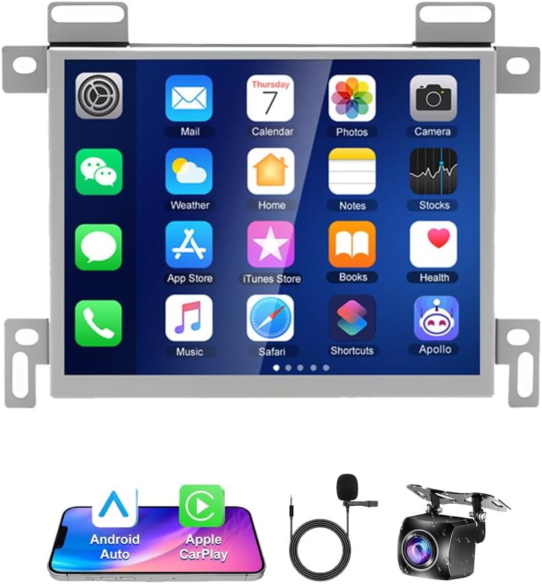 4+64G 8.4 inch Android 14 Stereo Radio for Dodge Challenger Charger 2015 2016 2017 2018 2019 2020 2021 IPS Touch Screen Car Audio with Carplay Android Auto/WiFi/GPS AHD Camera Microphone MIC (4+64G)