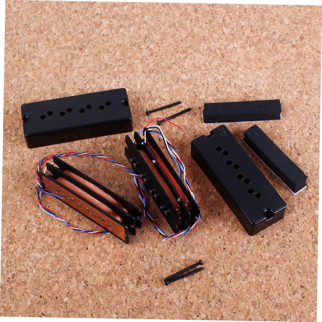 Double Layer Dot Bass Pickup Humbucker Set Professional Electric Bass Accessories Easy to Install DIY Replacement for Electric Guitar Players