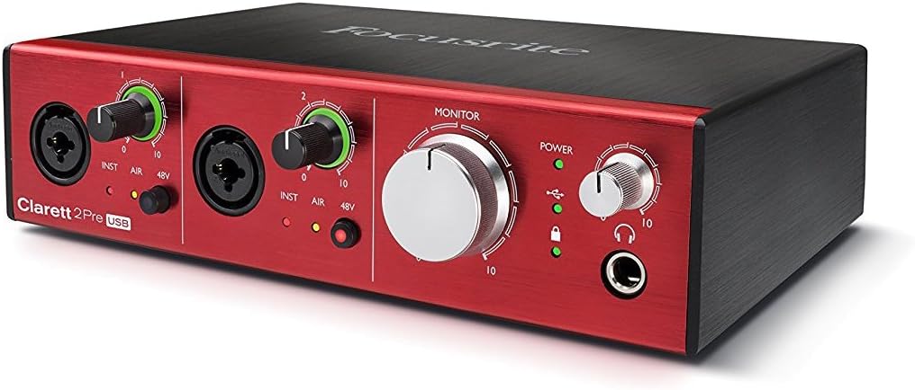 Focusrite Clarett 2Pre USB 10-In/4-Out Audio Interface