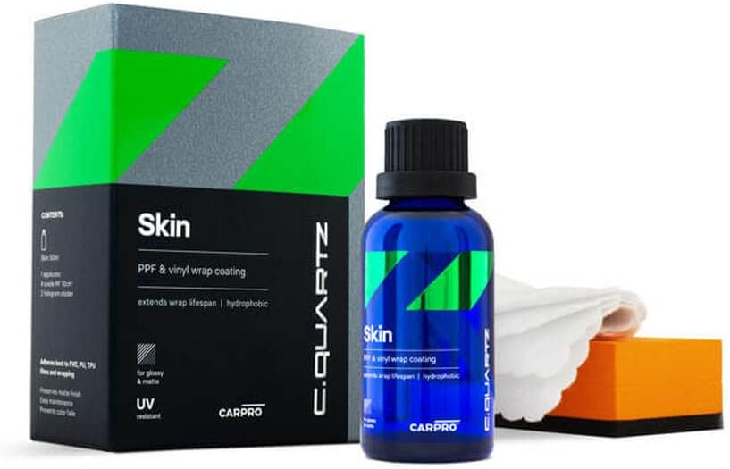 CARPRO CQUARTZ Skin PPF & Vinyl Nano-Coat - UV Protection for Wrapped Vehicles with Vinyl Film, UVA & UVB Resistant (50mL)
