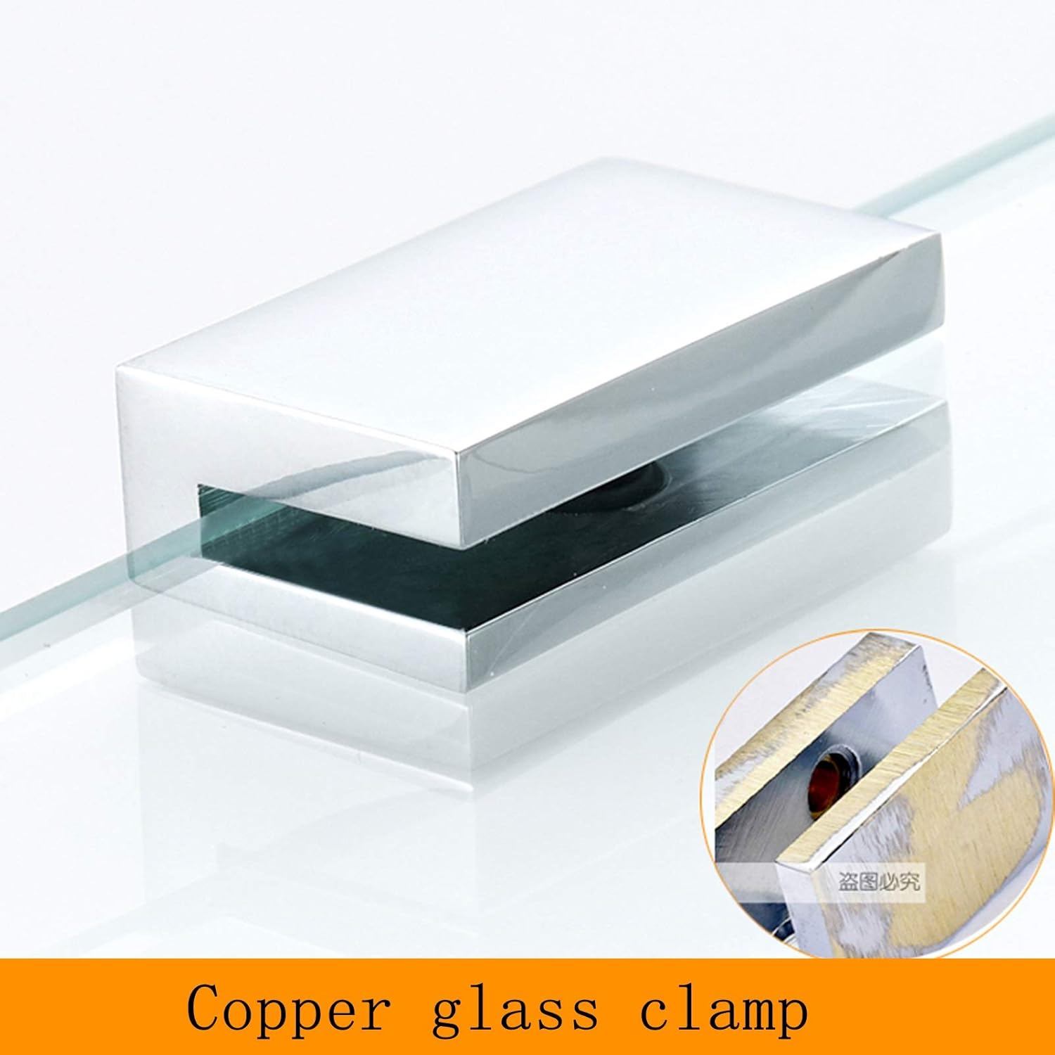 XXIOJUN Aluminum Bathroom Glass Shelf, Tempered Glass Rectangular 8mm Thick Tempered Glass Wall Mounted for Bathroom, Living Room, Bedroom, Kitchen, 6 Sizes (Color : Silver, Size : 31cm)