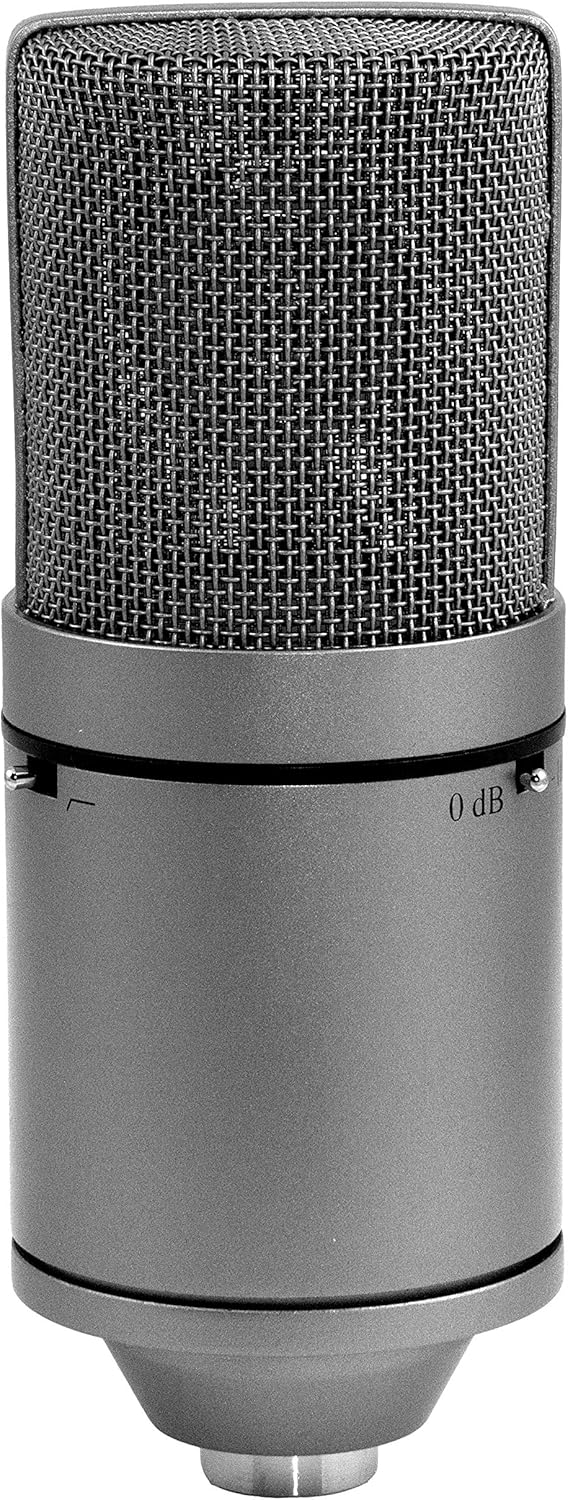 MXL 770 Condenser Microphone for Podcasting, Singing, Home Studio Recording, Gaming & Streaming | XLR | Large Diaphragm | Cardiod (Gray)