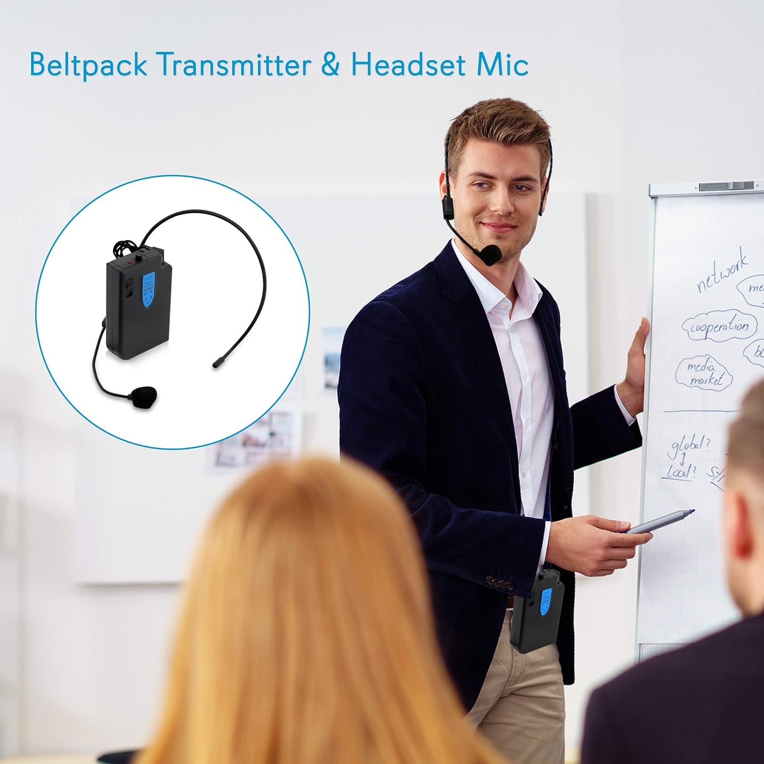 Pyle Wireless Portable PA Speaker System - 400 W Battery Powered Rechargeable Sound Stereo Speaker and Microphone Set with Bluetooth MP3 USB Micro SD FM Radio AUX - For Outdoor DJ Party PWMA825BT