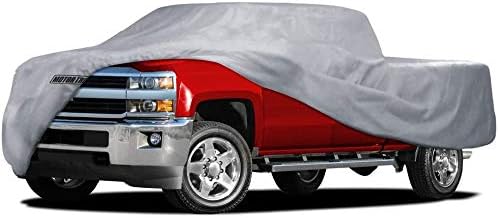 Motor Trend 4-Layer 4-Season (Waterproof Outdoor UV Protection for Heavy Duty Use Full Car Cover for Pickup Truck Size XL)