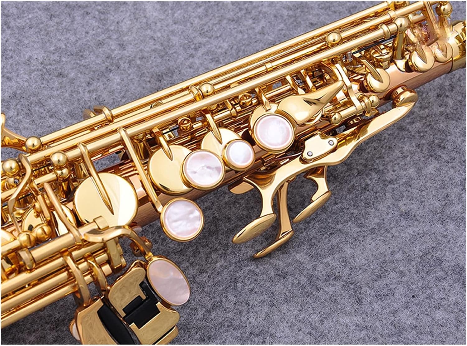 Sax Beginners Kit Professional Soprano Saxophone Bb Tuning Instrument with Outer Box Reed Wind Instrument