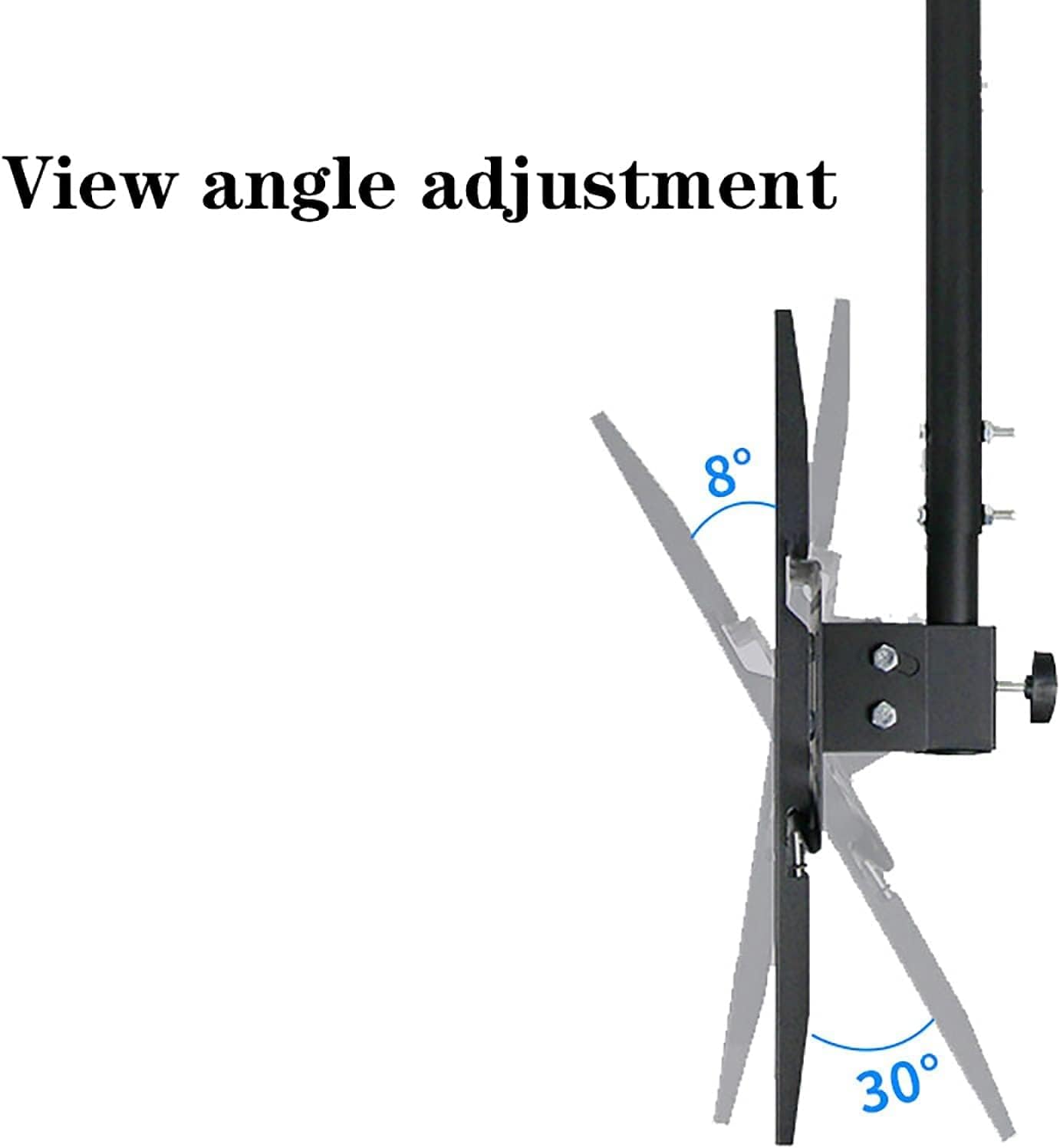 Floating TV Stand, Multifunction TV Wall Mount Ceiling TV Mount, Adjustable Wall Ceiling TV Bracket, Telescopic Height Adjustment, for 26-60 Inch Flat and Curved TVs Up T