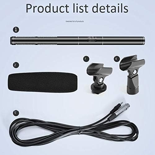 3.5Mm 5M Microphone SLR Camera Interview Microphone Street Live Pickup Microphone News Interview Microphone, Black
