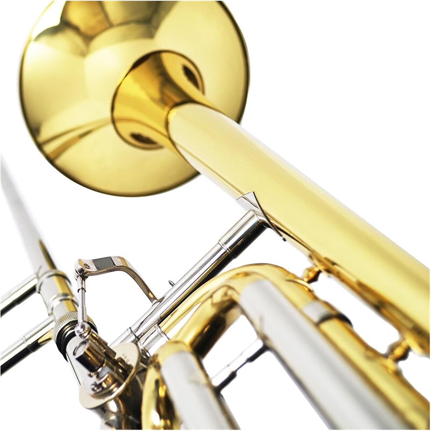 Adult Trombone Instrument Modulated Trombone In B Flat White Copper Tube Suitable For Beginners