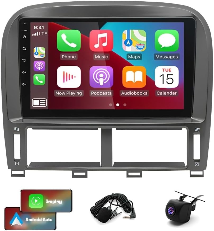 Android 13 Car Stereo for Lexus LS430 2001 2002 2003 2004 2005 2006, 9
