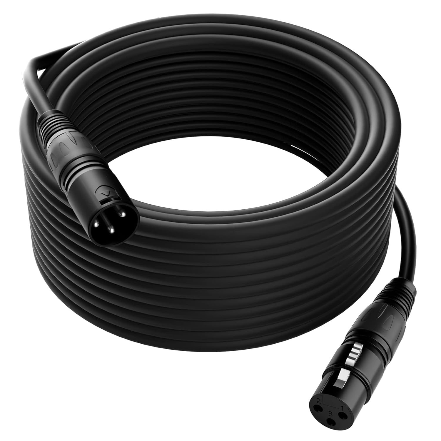XLR Cable Microphone Cable 2Pack 100 FT, Heavy Duty Balanced XLR Speaker Cable, 3-Pin Shielded Male to Female Mic Cord, Stage Lighting Patch Cable for Speaker Systems Mixer