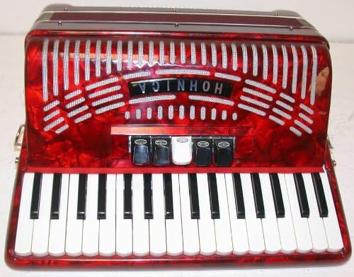 Hohner Accordions Hohnica 1305-RED 34-Key Entry-Level Piano Accordion (Red)