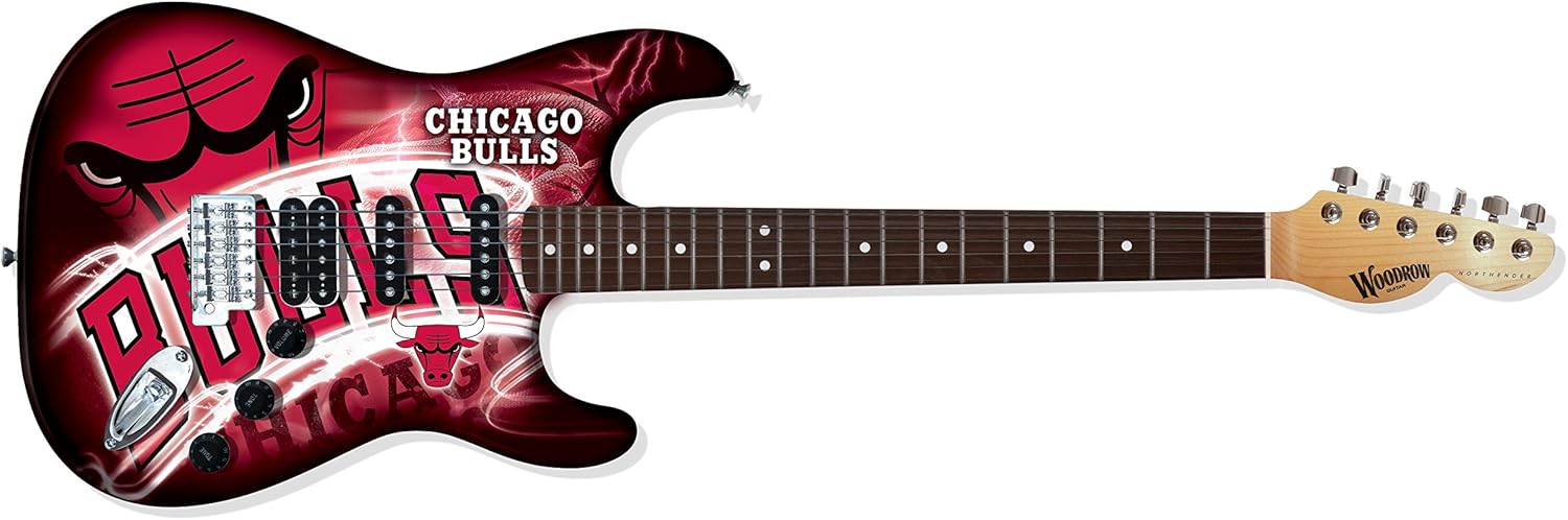 Sports Vault NBA NorthEnder Guitar, 39-Inch x 13-Inch