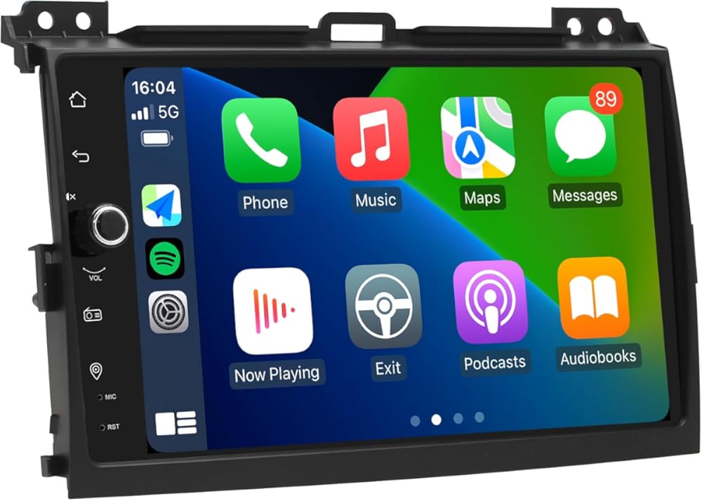 JOYING Car Stereo for Toyota Land Cruiser Prado120 & Lexus GX470 2004-2009, 9 Inch Car Radio Touchscreen with Carplay & Android auto, Volume Knob, 8GB+128GB(JY-TT158N8)