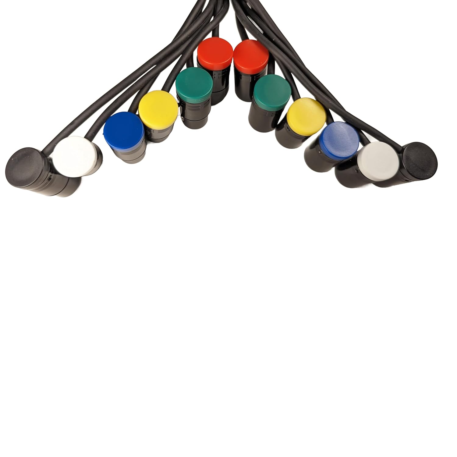 6-Pcs Rotatable Low-Profile 3-Pin XLR Female to XLR Male Adjustable-Angle Cable for Mic Sound Devices 302 552 633 688 788T Mixer, Zaxcom Zoom F8 Recorder and More, 20-Inches, 6 Colors Mix