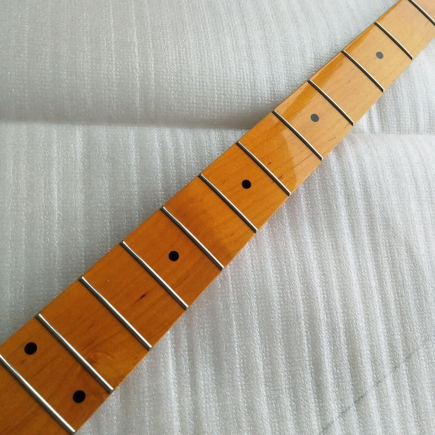 Yellow 4 String 20 Fret Jazz Bass Guitar Neck Maple Fingerboard Dot 34inch