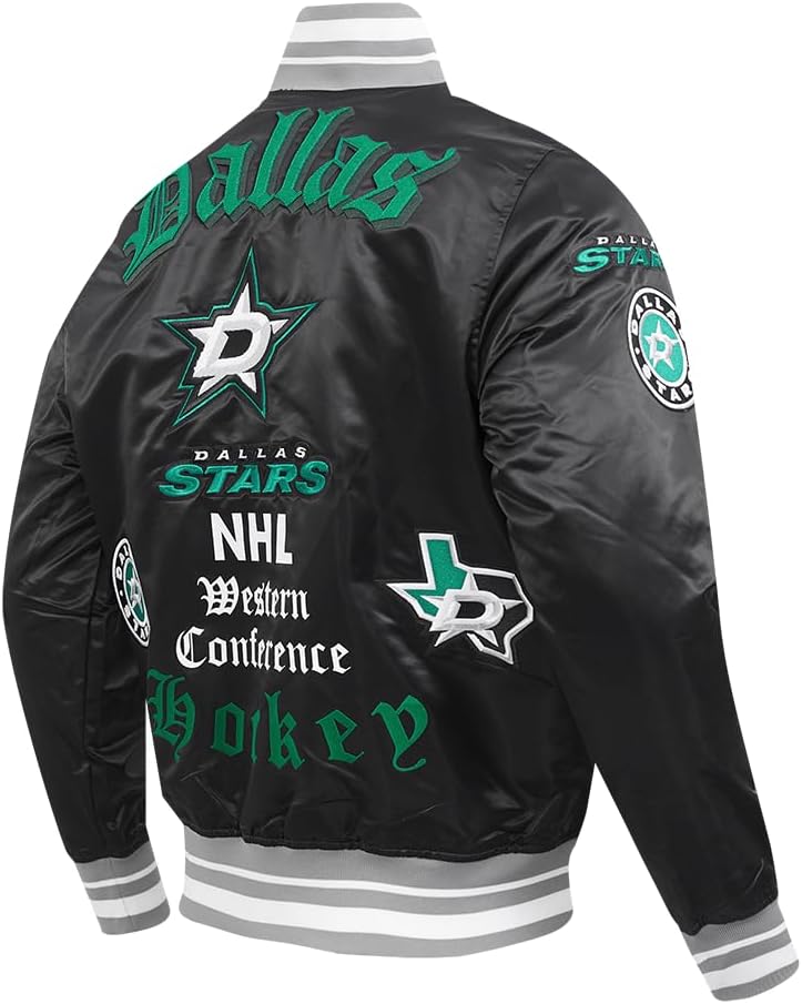 Pro Standard Mens NHL Old English Satin Jacket