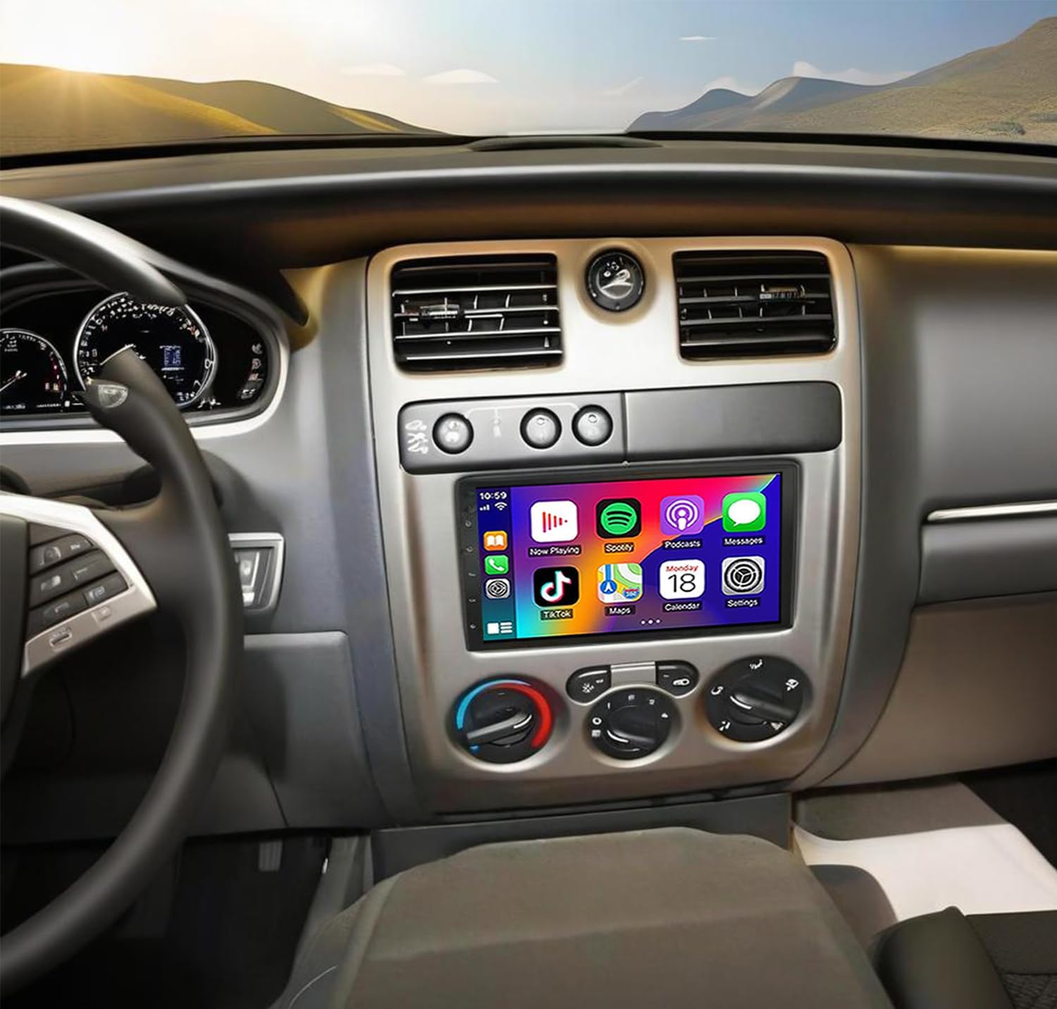 5G WiFi Android 13 Car Stereo for GMC Canyon 2004-2012, 7 Inch IPS HD Touch Screen Car Radio Wireless CarPlay Android Auto, GPS FM/SWC Bluetooth 1080P Backup Camera-2+32G