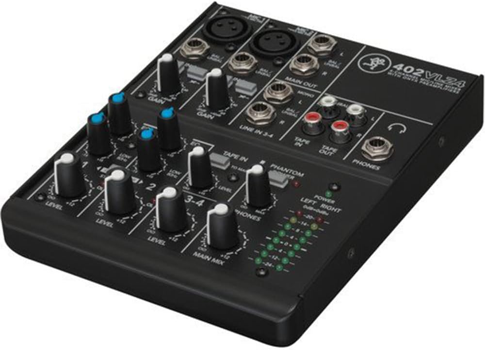 Mackie 402VLZ4 4-Channel Ultra-Compact Mixer Bundle with G-MIXERBAG-0608 Padded Nylon Mixer/Equipment Bag Kit