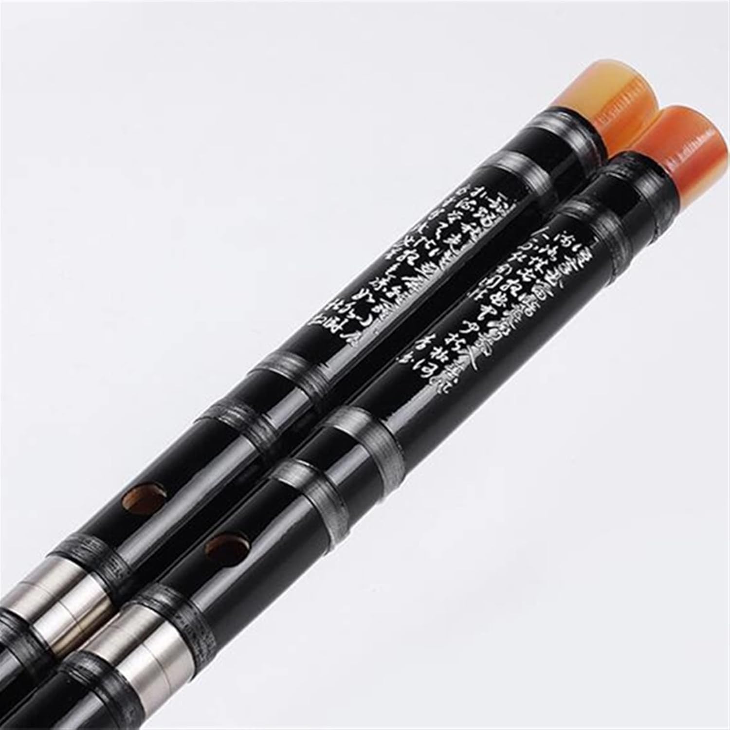 Chinese Bamboo Flute White Brass Joints C D E F G Key Woodwind Musical Instruments Transverse Flute Dizi (Color : E)