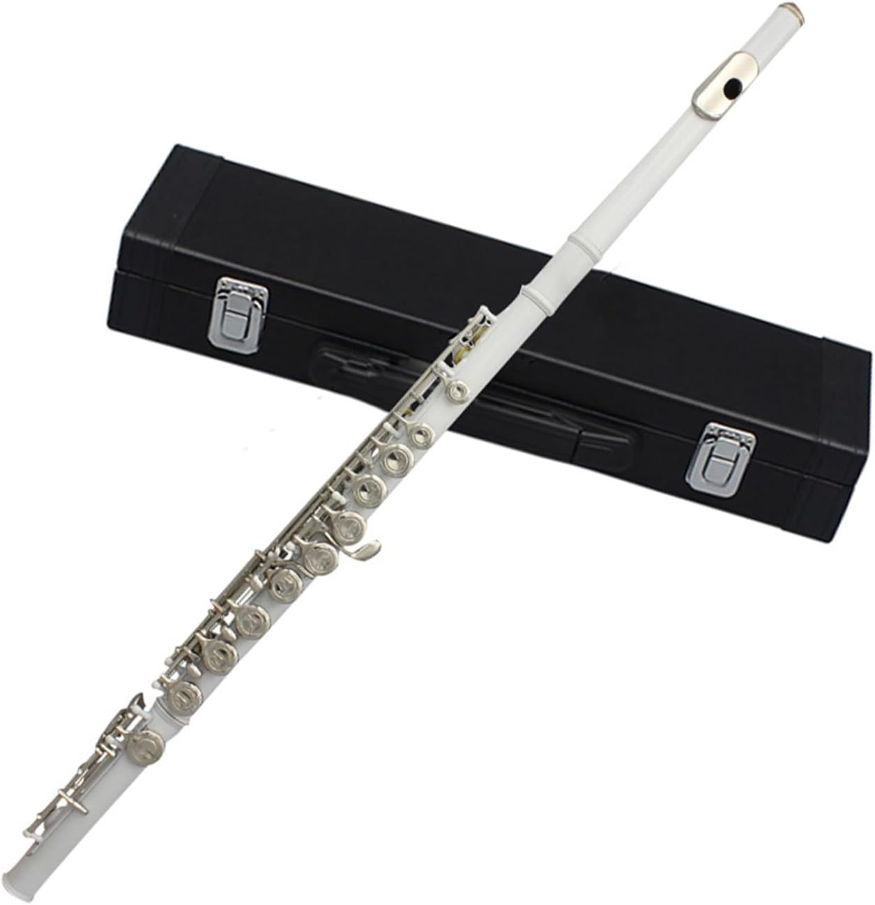 Flute 16 Closed Open Holes C Key Flute with Case Clothfor Student Beginners Woodwind Instrument Flutes Musical Instruments
