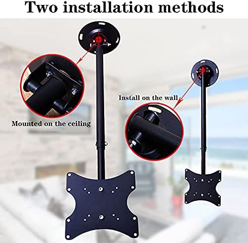 TV Wall BracketTV Stand tv Wall Mount Universal TV Ceiling Mount, Ceiling TV Mount Bracket for 13-37 Inch Flat Screen TVs, with Loading 132 Lbs, Max 200x200mm,3m
