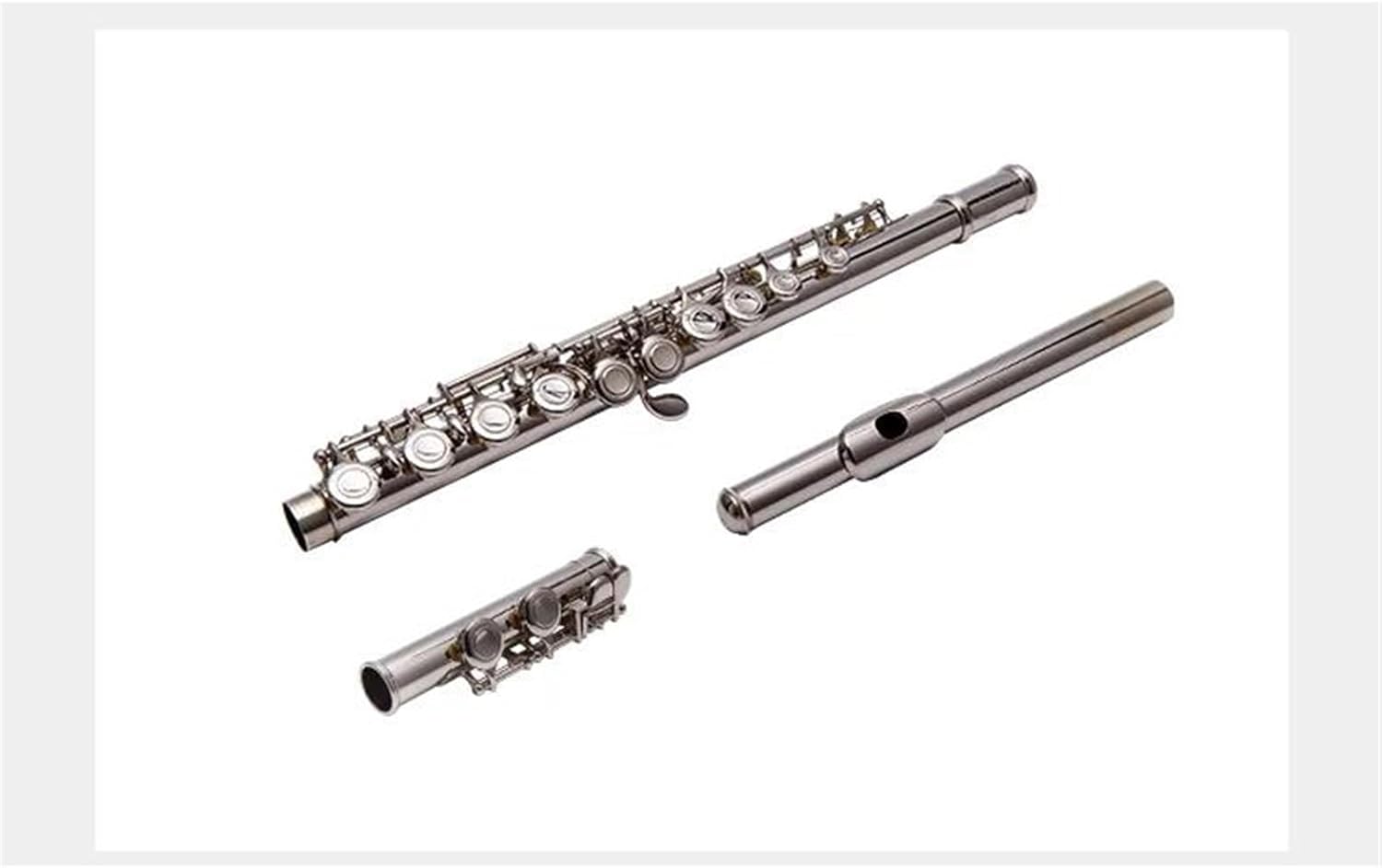 Flute Set Silver Plated Flute 16 Closed Hole C Tone White Copper Practical Body Woodwind Instrument