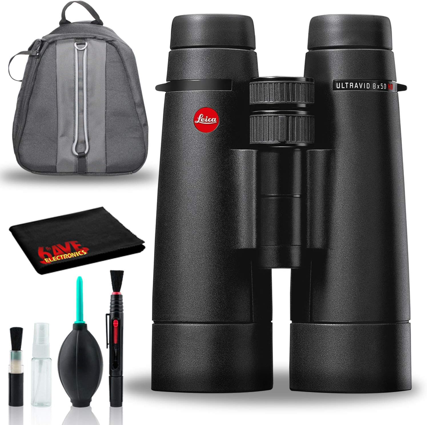 Leica 8 x 50 Ultravid HD-Plus Binocular with Cleaning Kit and Padded Backpack