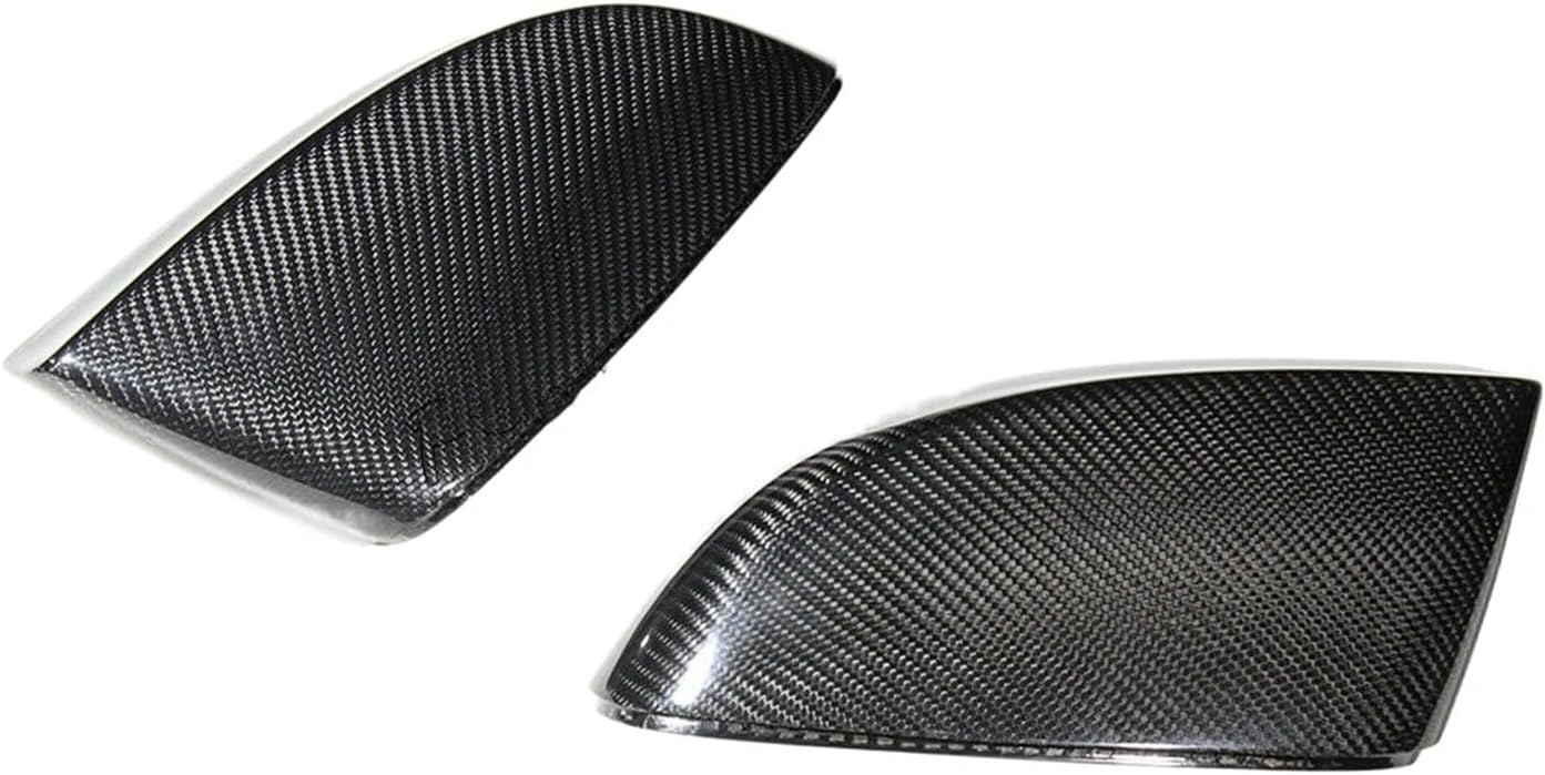 Carbon Fiber Mirror Cover Car Exterior Rear View Caps Reverse Shell Replacement Compatible for Maserati Ghibli Quattroporte 2017 2018