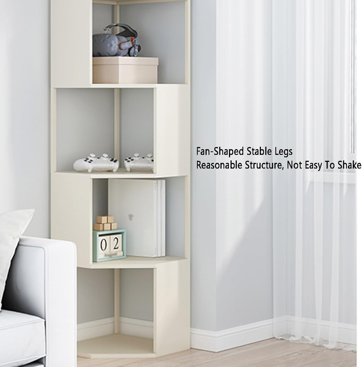 3/4 Layer Corner Bookcase, Industrial Bookshelf,Storage Display Rack, Multi-Layer Storage Rack,for Small Space,Living Room, Office (1PC)(Gold,4tier) (Black 3tier)