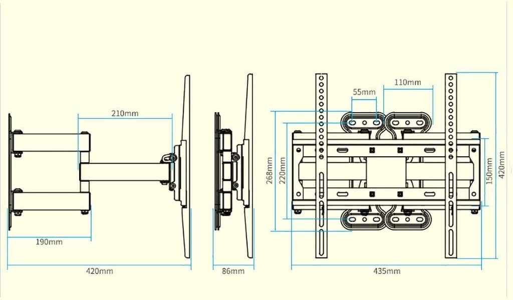TV Stand TV, Wall Mount Tv Bracket, Used for 26-55 Inch TV,Bearing 45kg, Easy to Install TV Mount TV Stand