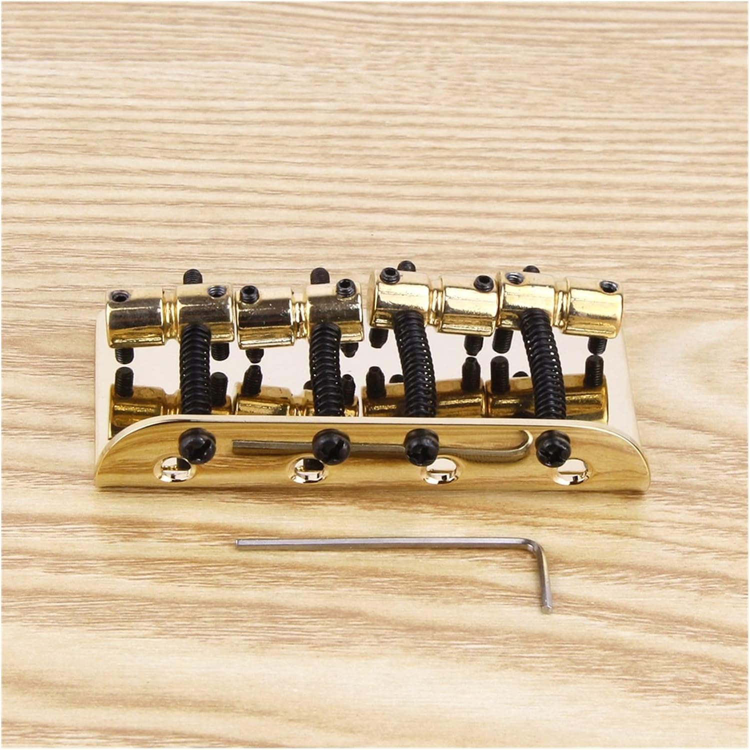 Guitar Bridge Vintage Bass Bridge 4 Strings for Electric Bass Guitar String Spacing 19mm (Color : Gold)