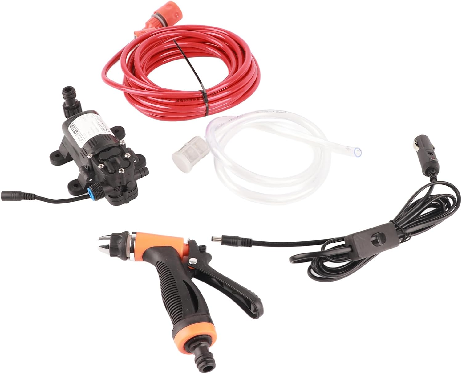 High Pressure Electric Car Washing Machine, 12V, Return Type, with Overpressure and Overflow Circuit, Portable High Pressure Electric Car Wash