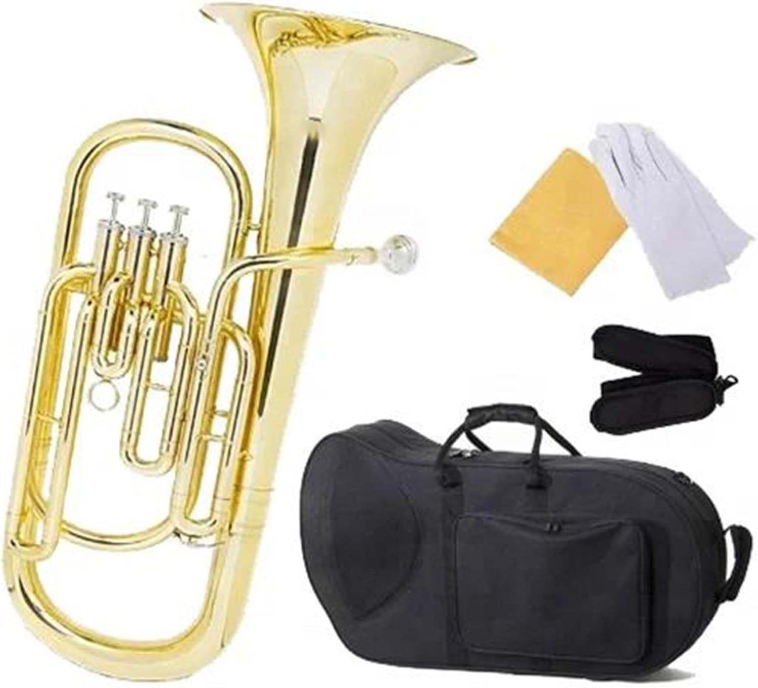 Beginner euphonium Gold 3 Pistons Euphonium Brass Wind Instrument