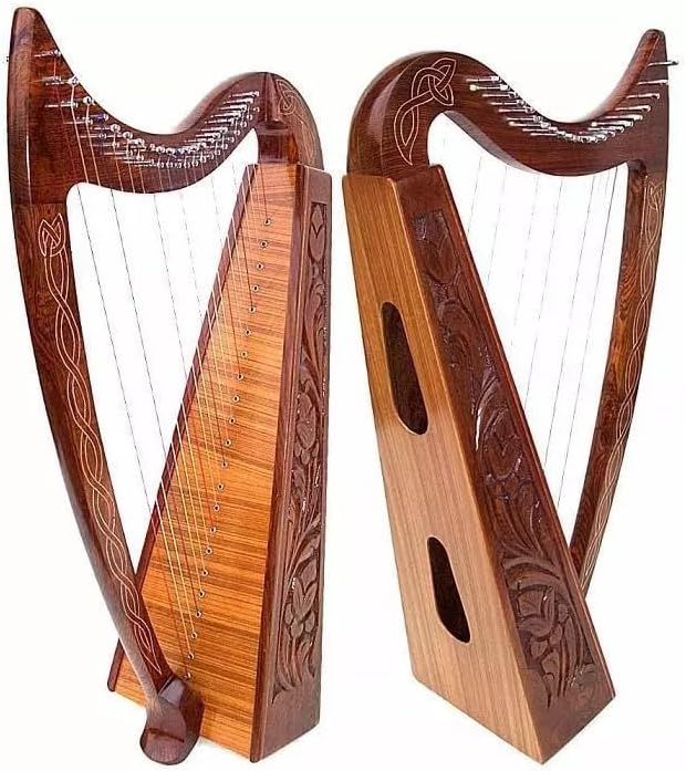 Celtic Irish Harp with CASE 22 Strings ROSEWOOD Lap FOLK Diagonal 34