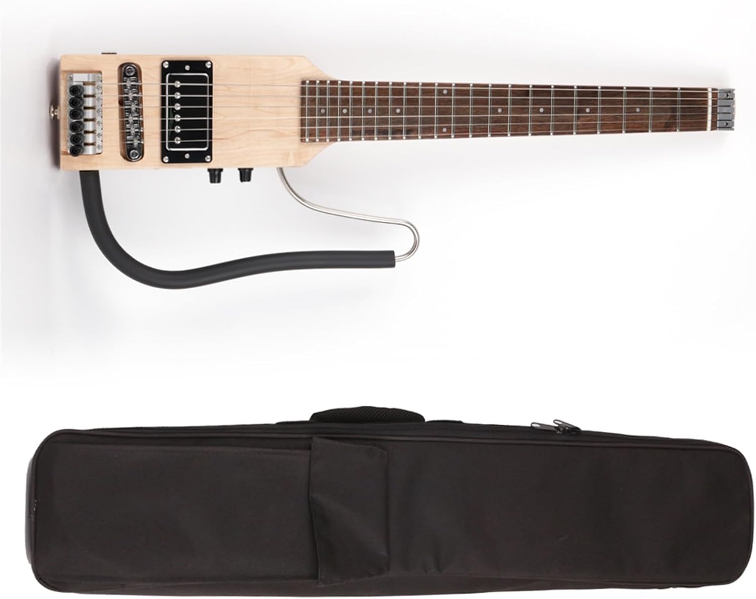 Ultra Light Headless Electric Silent Travel Guitar Portable Foldable Guitare Guiter Professional Headless Guitar (Color : 01)