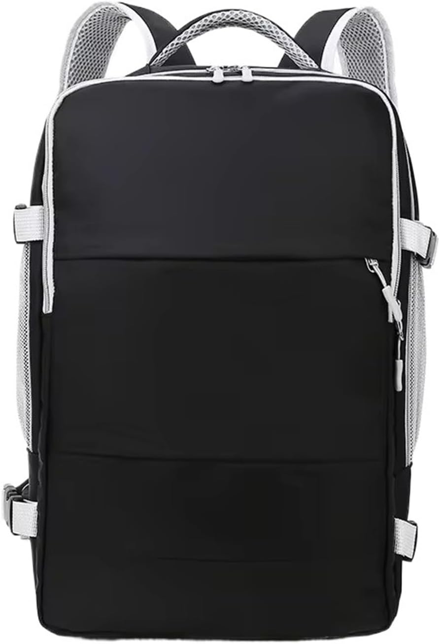 Casual Travel Backpack Women Large Capacity Waterproof Anti-Theft Casual Backpack Bag With Luggage Strap Laptop Backpack(Black)