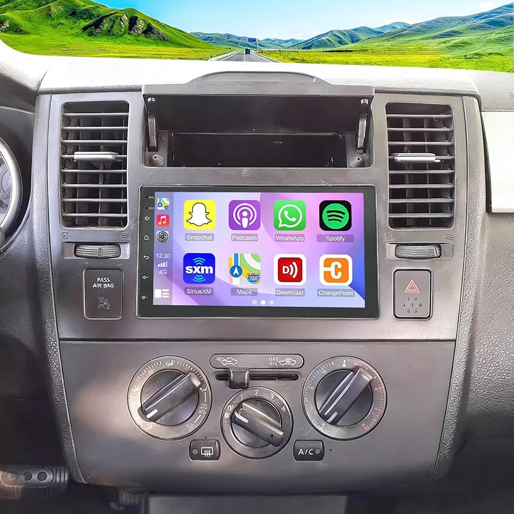 8+256G Car Stereo for Nissan Versa 2006-2011 with Wireless Carplay&Android Auto,7 Inch Android 15 Touchscreen Bluetooth Car Radio with GPS, WiFi, FM Radio,Backup Camera,SWC,MIC