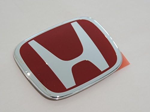 Honda Red Metal Emblem, Front, 4.4 x 3.6 Inches, Type-R, Car, Diversion