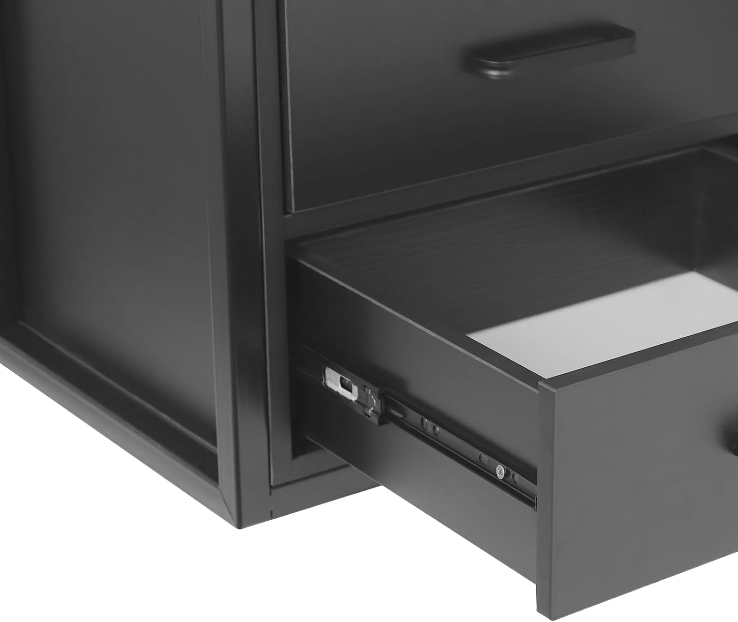 Wall Mount Styling Station Classic Locking 2 Drawers Storage Beauty Salon Equipment 2 Hair Dryer Holes Locking Cabinet for Beauty Salon or SPA, Barber Shop, Home & Bathroom, Black