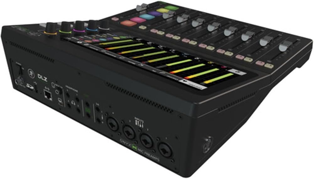 Mackie DLZ Creator Adaptive Digital Mixer with Mix Agent Technology Bundle with Polsen HPC-A30-MK2 Closed-Back Studio Monitor Headphones and 4x XLR-XLR cable