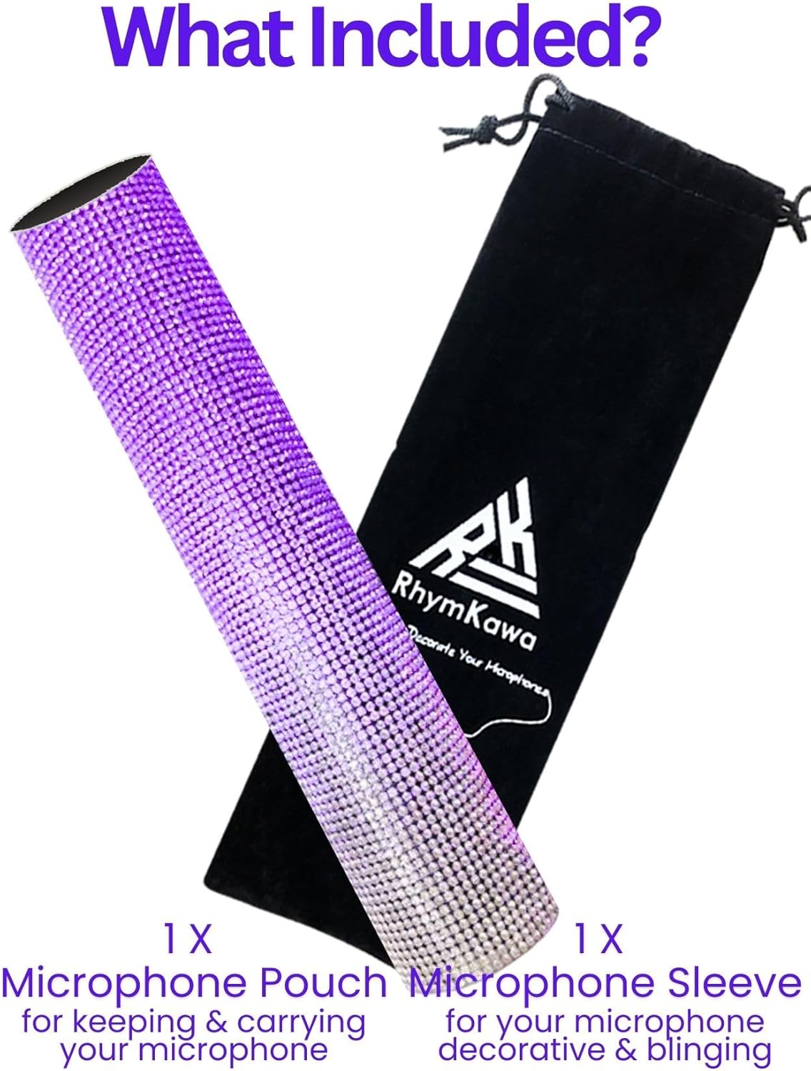 Rhinestone Microphone Covers for Wireless Mic Bedazzled Blinging on Stage