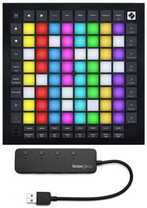 Novation Launchpad Pro MK3 USB MIDI Ableton Live Controller Bundle with 4-Port USB 3.0 Hub (2 Items)