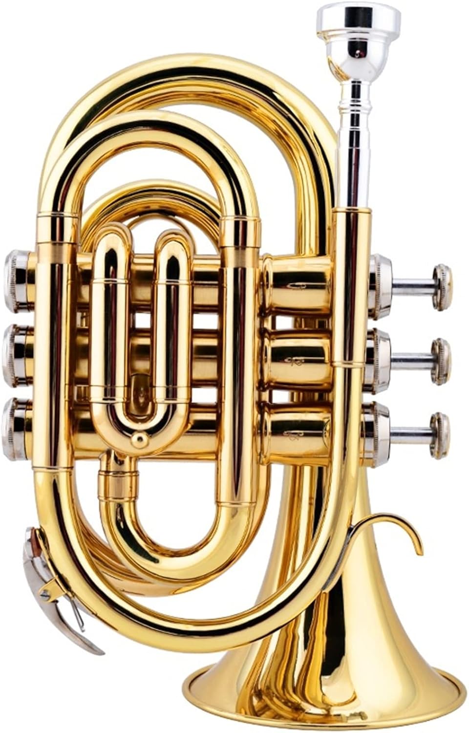 TSTS Pocket Trumpet B-Flat Wind Instrument Mini Trumpet Brass Instrument Palm Trumpet Beginner Pocket Trumpet Beginners