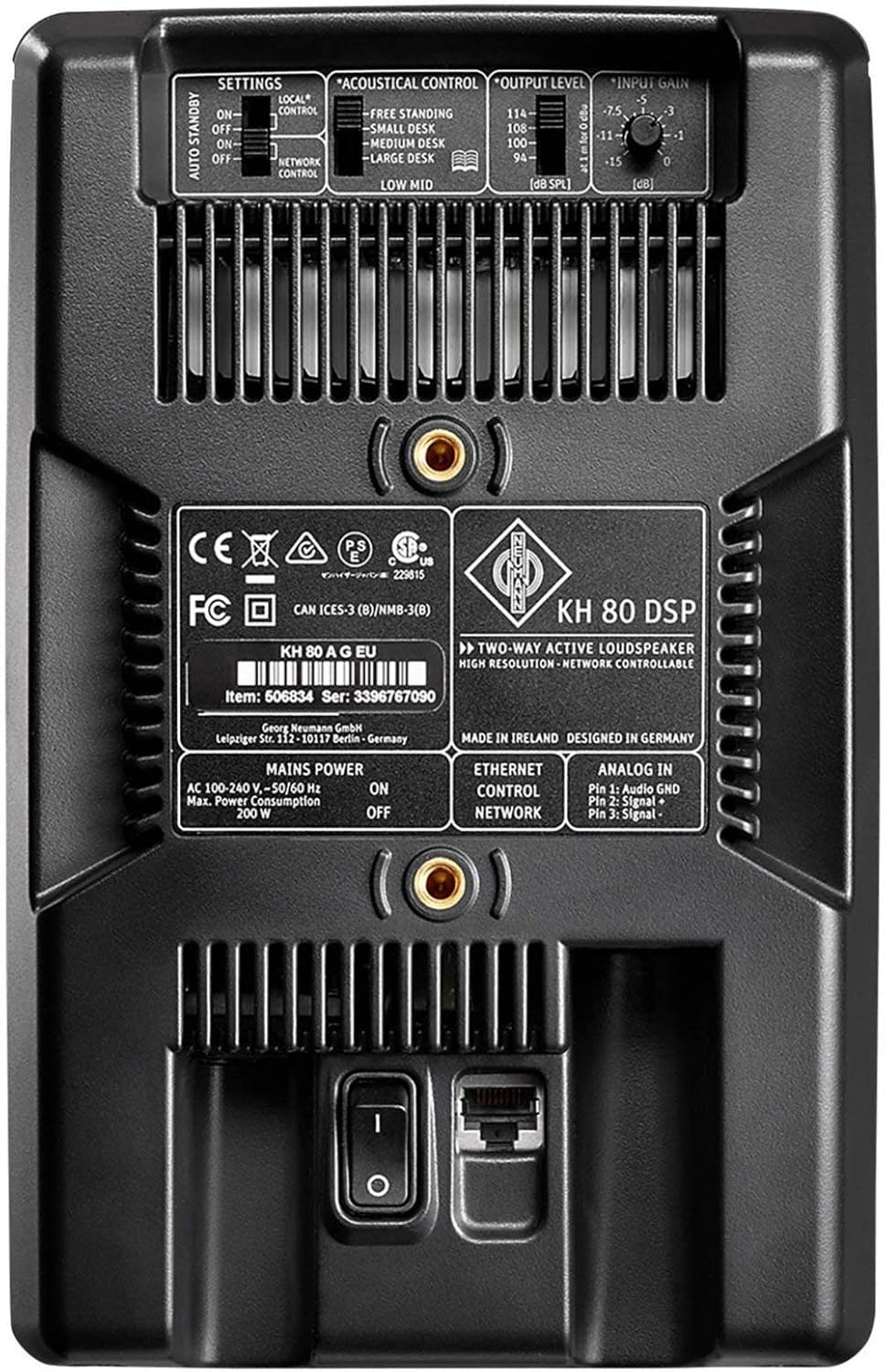 Neumann KH 80 DSP - 4-inch + 1-inch Active 2-Way Studio Monitor (Single) (Renewed)