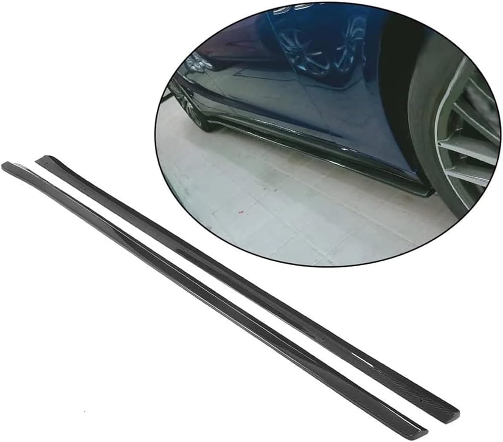 WASHLA Carbon Fiber Car Side Skirt for Maserati Ghibli 2018 2019, Side Skirt Extension Splitter Diffuser Side Skirts Extension Rocker Panel Splitter Lip, WASHLA-8912568162248