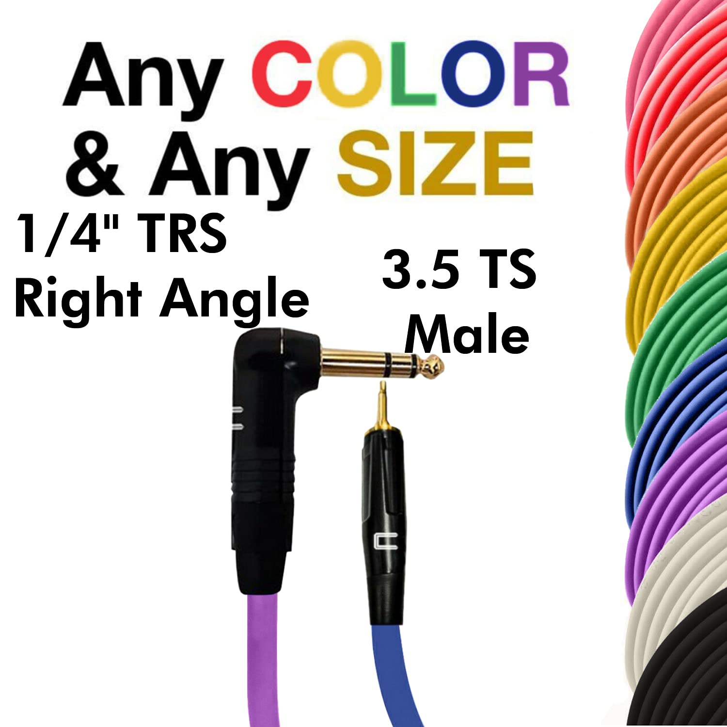 COLUBER CABLE Right Angle 1/4