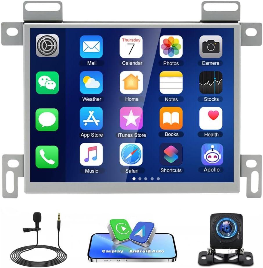 Car Stereo Radio Compatible for Ram 2015-2021 with Carplay Android Auto GPS Navigation 8.4in Touchscreen Car Radio Player with Bluetooth WiFi FM/RDS SWC Mirror Link Split Screen + Backup Camera