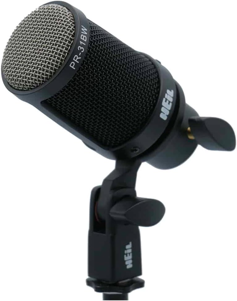 Heil Sound PR-31 BW All-Purpose Dynamic Microphone - Drum and Cymbal Microphone - Black